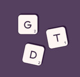 Illustration of scrabble letters of G, T, and D