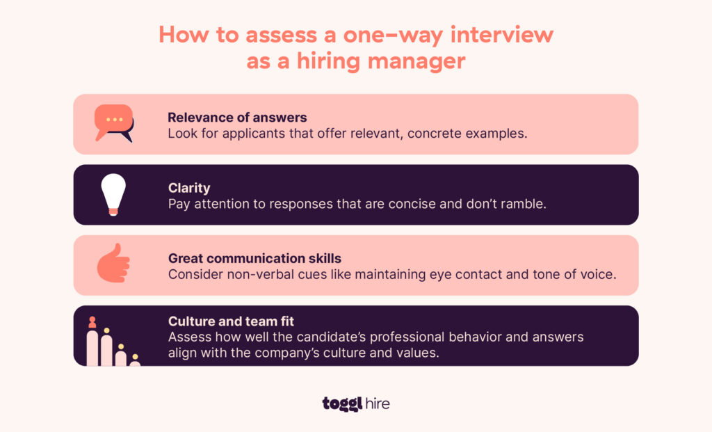 How to assess one-way interviews