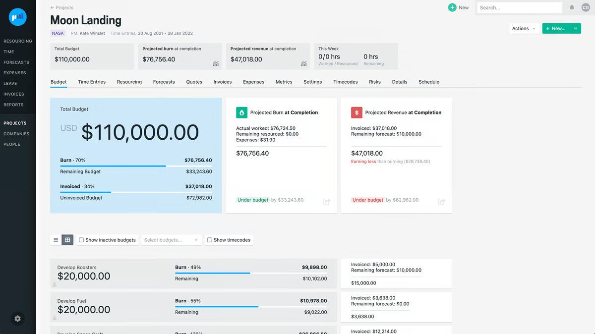 Projectworks screenshot
