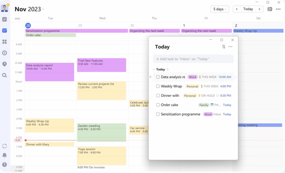 Screenshot of TickTick.
