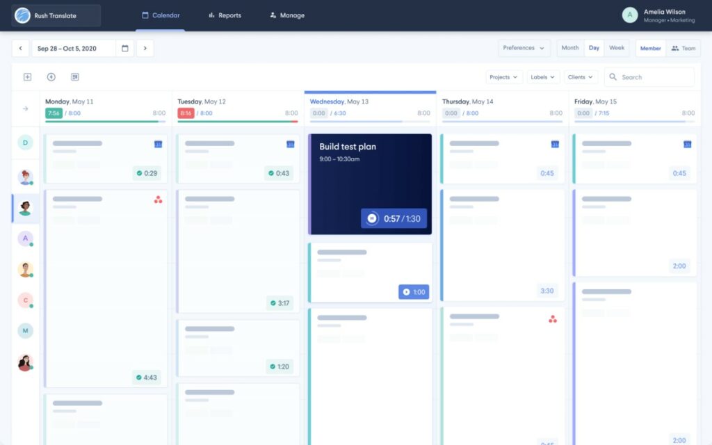 Screenshot of HourStack.