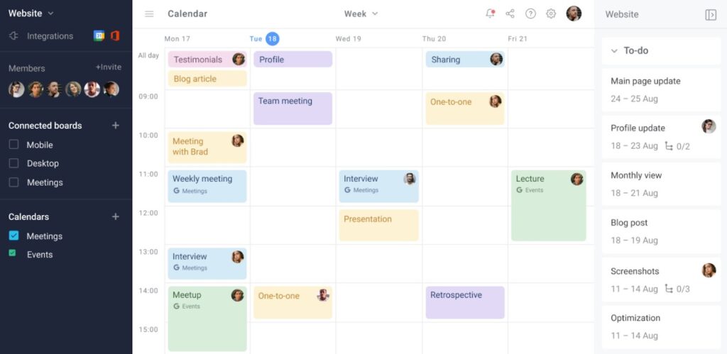 Screenshot of Planyway.