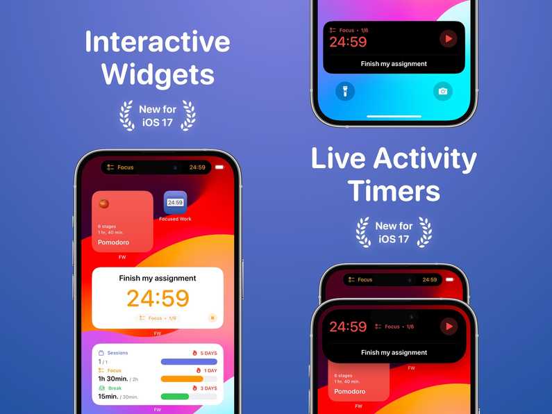 Screenshot of Focused Work app that works with Toggl Track