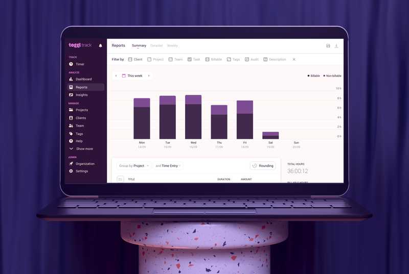 Toggl Track time reports