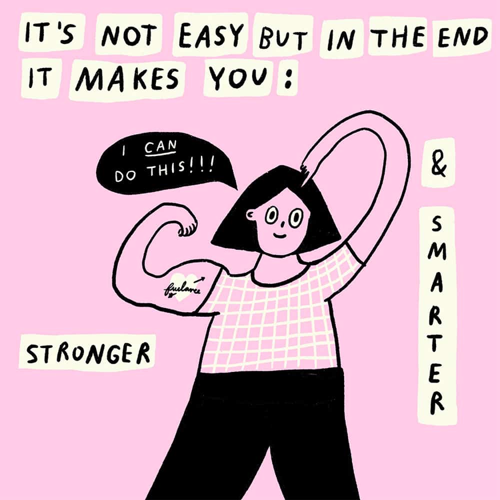 Illustration of a character saying