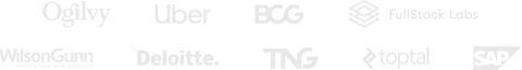 Companies that use Toggl Track: Ogilvy, Uber, BCG, FullStack Labs, WilsonGunn, Deloitte, TNG, Toptal, SAP