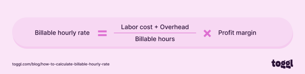 Billable hourly rate formula.