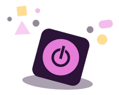Illustration of Toggl Track icon with confetti