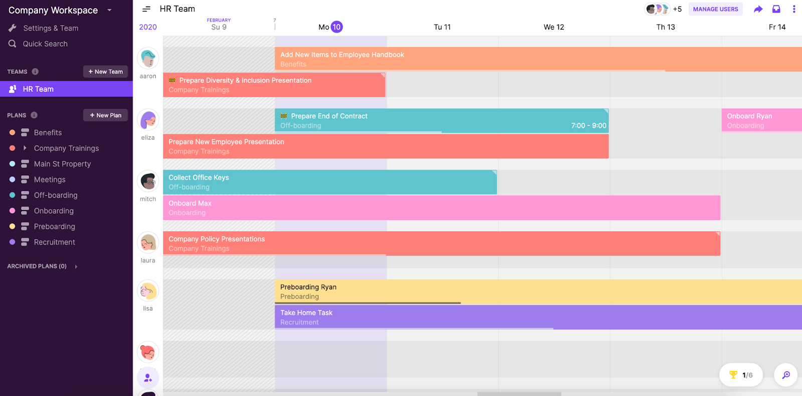 Toggl Plan screenshot.