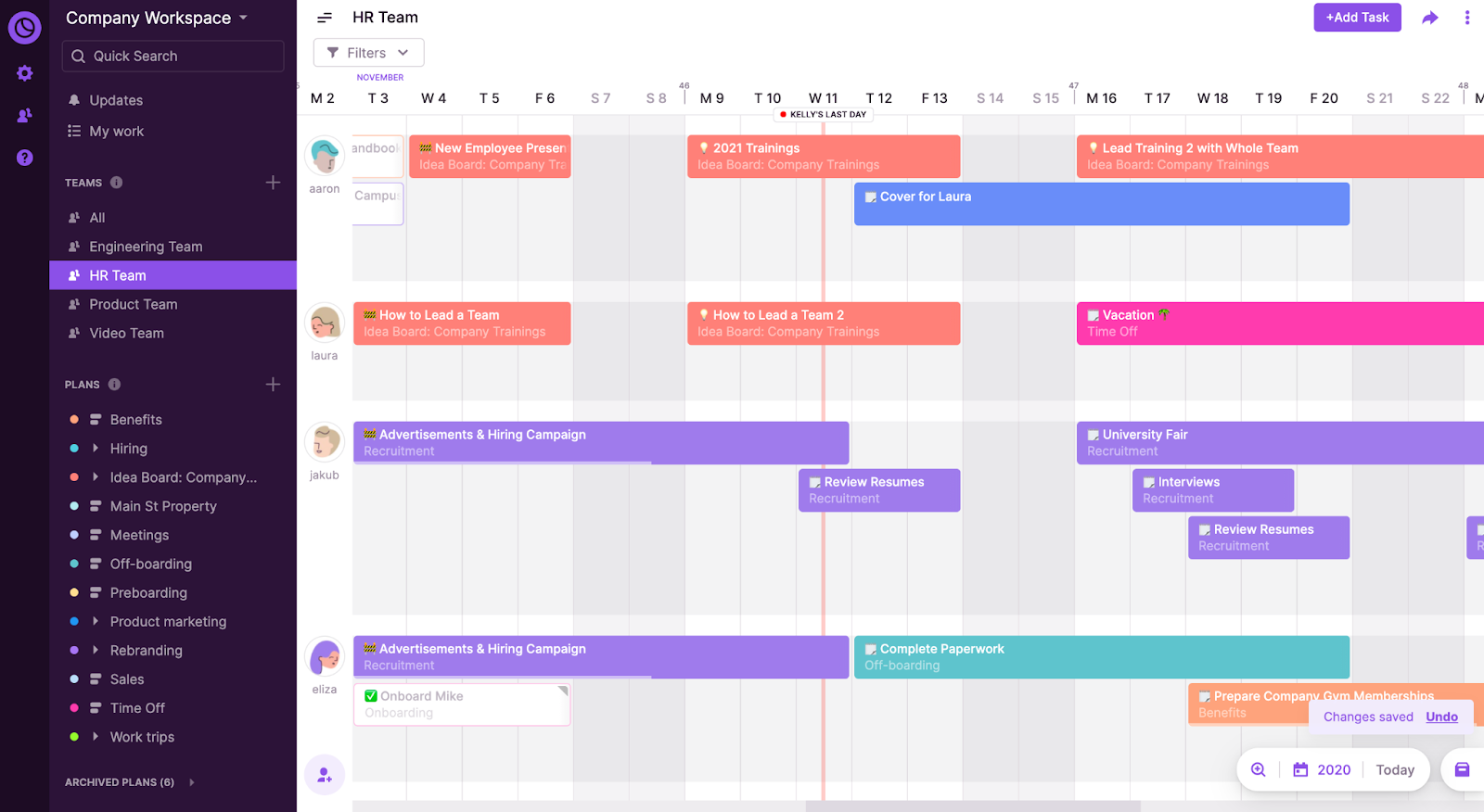 Toggl Plan screenshot