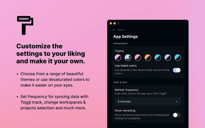 Screenshot of the TargetMate app