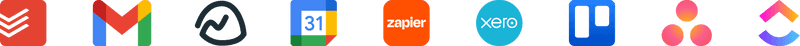 Tools: Todoist, Asana, Clickup, Gmail, Basecamp, Google Calendar, Zapier, Xero, Trello