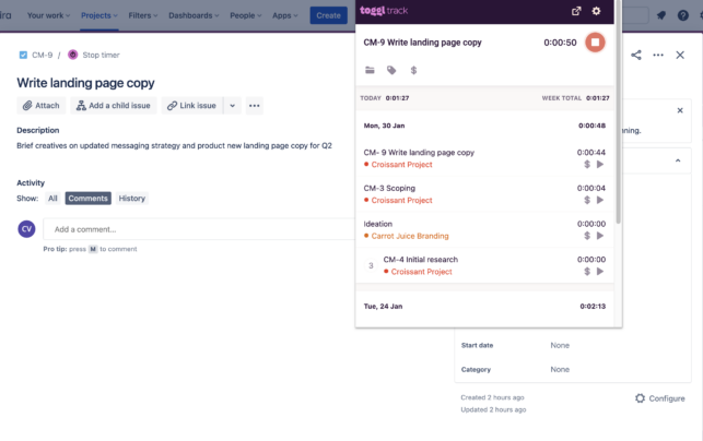 Jira Time Tracking: How To Log Hours In Jira With Toggl Track